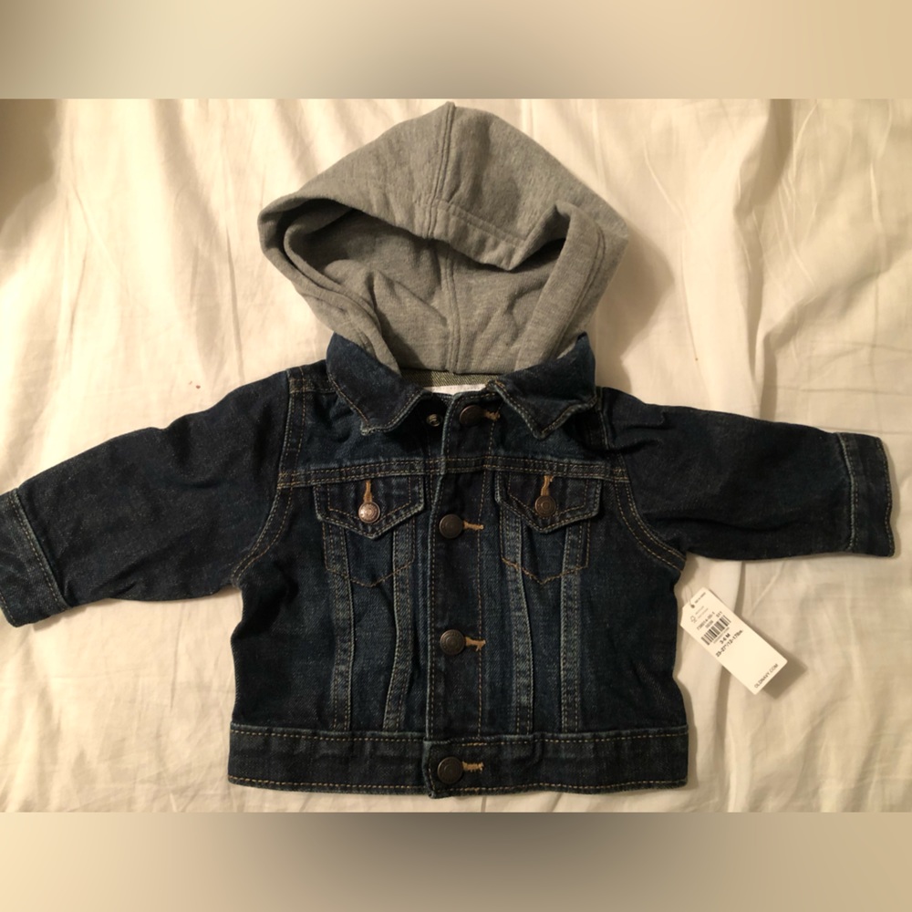 Hoodie baby jean jacket - brand new!